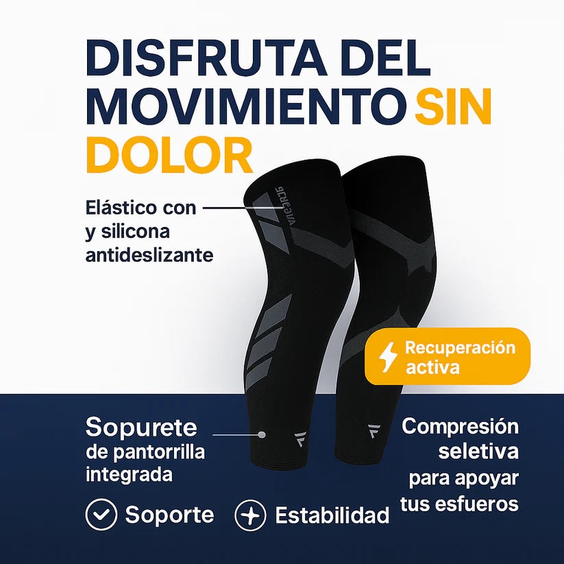 Soporte de compresión V2 para rodillas y piernas (Paquete x 2 unidades) Talla Unica