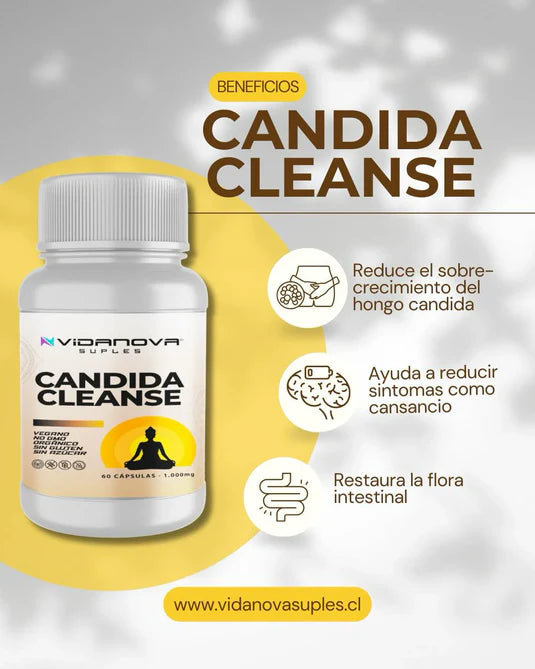 Candida Cleanse 60 Capsulas - Equilibra Tu Flora Intestinal y Transforma Tu Bienestar en 30 Días