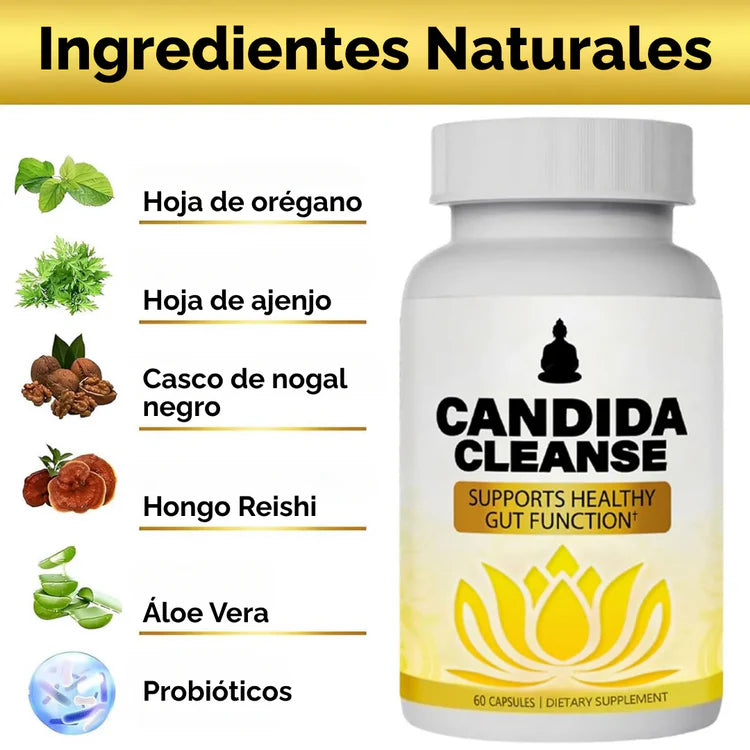 Candida Cleanse 60 Capsulas - Equilibra Tu Flora Intestinal y Transforma Tu Bienestar en 30 Días