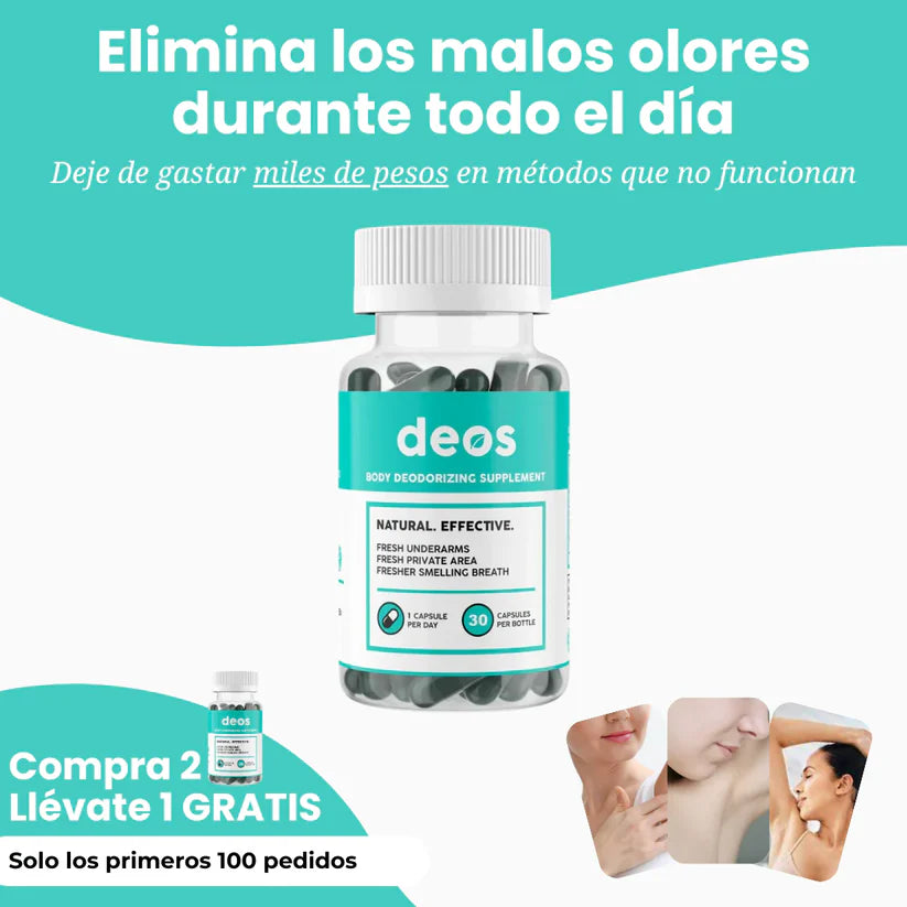 DEOS® Desodorante Interno | 60 Capsulas